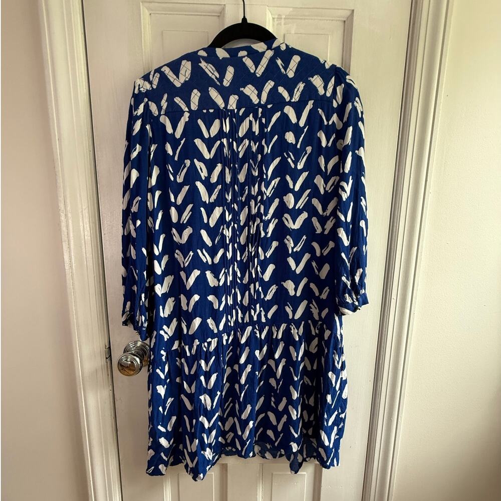 Maeve Anthropologie Caravane Drop Waist Dress | Blue & White | Size M | EUC - Picture 6 of 6